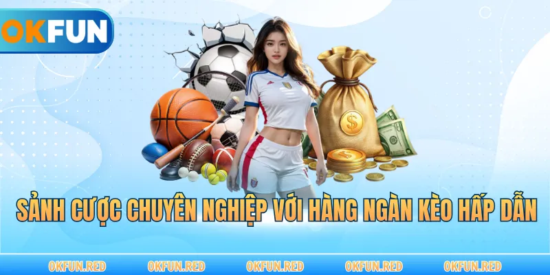 Khám phá sảnh thể thao OKFUN đẳng cấp, hướng dẫn soi kèo, đặt cược và xem livestream bóng đá miễn phí tại hệ thống thông qua bài viết sau đây.Thể Thao OKFUN – Trải Nghiệm Cá Cược Đẳng Cấp 2026 Thể thao OKFUN đã khẳng định vị thế là điểm đến hàng đầu dành cho những tín đồ đam mê trái bóng tròn và các bộ môn thi đấu đối kháng trên toàn thế giới. Tại OKFUN, chúng tôi cung cấp một nền tảng cá cược hiện đại, nơi hội viên có thể tìm thấy hàng ngàn trận đấu mỗi ngày từ các giải danh giá như Champions League, Premier League đến World Cup. Giới thiệu tổng quan về sảnh cược thể thao OKFUN Thể thao OKFUN tự hào là điểm đến đẳng cấp bậc nhất dành cho những tín đồ đam mê cá cược bóng đá và các bộ môn thi đấu đối kháng trực tuyến trong năm 2025. Sảnh cược đã được đầu tư hạ tầng công nghệ hiện đại, mang đến cho hội viên bảng kèo đa dạng từ những giải đấu lớn như World Cup, Ngoại hạng Anh, Champions League đến các bộ môn hấp dẫn như bóng rổ, quần vợt và esports. Khi tham gia tại đây. bạn không chỉ được thỏa mãn niềm đam mê cháy bỏng với trái bóng tròn mà còn là cơ hội để khẳng định tư duy phân tích, soi kèo chuyên sâu nhằm mang về những khoản lợi nhuận giá trị. Hệ thống cam kết tính minh bạch tuyệt đối trong mọi giao dịch, đi kèm với tỷ lệ trả thưởng (Odds) luôn ở mức cạnh tranh nhất thị trường. Đặc biệt, với giao diện thân thiện và tính năng cập nhật kết quả thời gian thực, thể thao OKFUN giúp người chơi dễ dàng theo dõi biến động thị trường và đưa ra những quyết định đặt cược chính xác nhất. Đặc biệt, phiên bản 2026 còn mang đến những cải tiến đột phá về tốc độ đường truyền, đảm bảo bạn không bỏ lỡ bất kỳ khoảnh khắc kịch tính nào trên sân cỏ. Sảnh cược chuyên nghiệp với hàng ngàn kèo hấp dẫn Các sảnh thể thao uy tín hàng đầu tại nhà cái OKFUN Tại hệ thống OKFUN, người chơi sẽ được trải nghiệm những sảnh cược đẳng cấp quốc tế, nơi cung cấp hàng ngàn sự kiện thể thao mỗi ngày với tỷ lệ trả thưởng vô cùng hấp dẫn. Dưới đây là các sảnh thể thao uy tín hàng đầu mà hội viên không thể bỏ qua: Sảnh Saba Sports Saba Sports (hay còn gọi là IBC) là sảnh cược lâu đời và phổ biến nhất tại thể thao OKFUN. Với giao diện thân thiện, dễ sử dụng, sảnh này cung cấp đầy đủ các loại kèo từ bóng đá, bóng rổ đến quần vợt. Điểm mạnh của Saba tại OKFUN chính là tốc độ cập nhật bảng kèo cực nhanh và hệ thống thống kê trận đấu chi tiết, giúp người chơi dễ dàng đưa ra quyết định đặt cược chính xác. Sảnh SBO Virtual Dành cho những hội viên yêu thích sự nhanh gọn, sảnh SBO Virtual tại thể thao OKFUN cung cấp các trận đấu mô phỏng bằng công nghệ AI hiện đại. Các trận bóng đá ảo, đua ngựa hay đua chó diễn ra chỉ trong vòng 3 đến 5 phút, giúp bạn có thể tham gia cược liên tục mà không cần chờ đợi lâu. Sảnh SBO áp dụng rất nhiều công nghệ tối tân Sảnh CMD368 CMD368 nổi tiếng nhờ tính năng